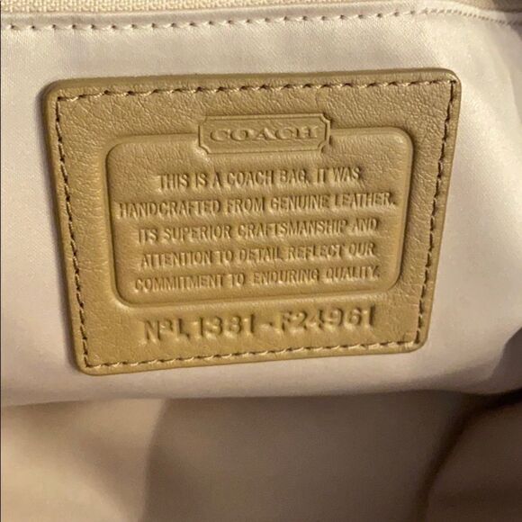 Vintage COACH Beige Campbell Belle Genuine Leather Bag - Picture 6 of 12